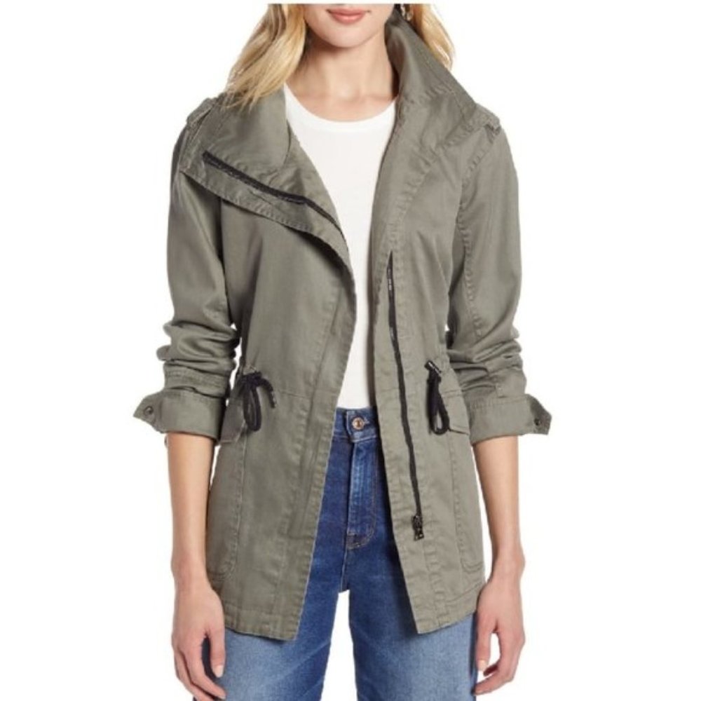 Halogen Drawstring Waist Washed Parka - Picture 2 of 8